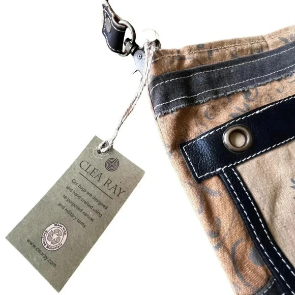 Clea Ray recycled canvas Tree of Life crossbody/shoulder bag, NWT - Picture 5 of 5